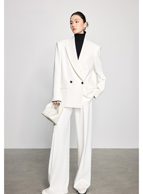 白色西装套装女2025新款春秋气质女神范显高显瘦时尚商务职业装