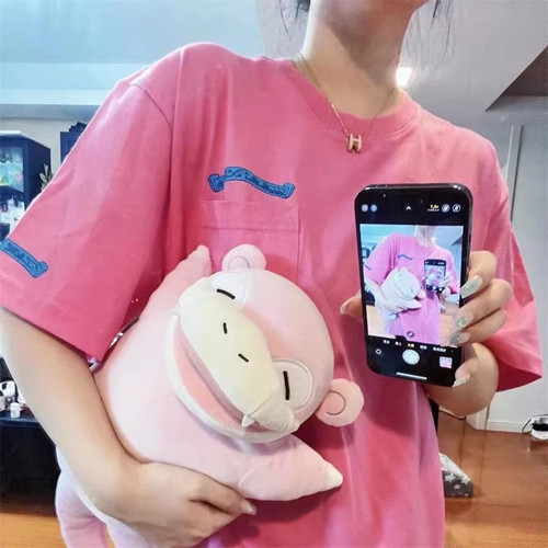 马蹄梵文印花撞色短袖T恤女夏季