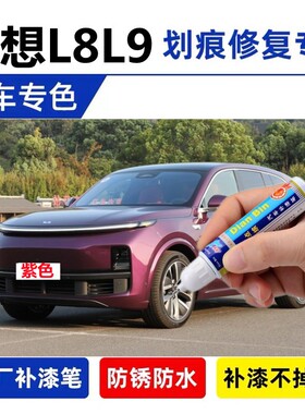 专用22款理想L8L9补漆笔紫色蓝色深绿色划痕修身神器点涂笔自喷漆