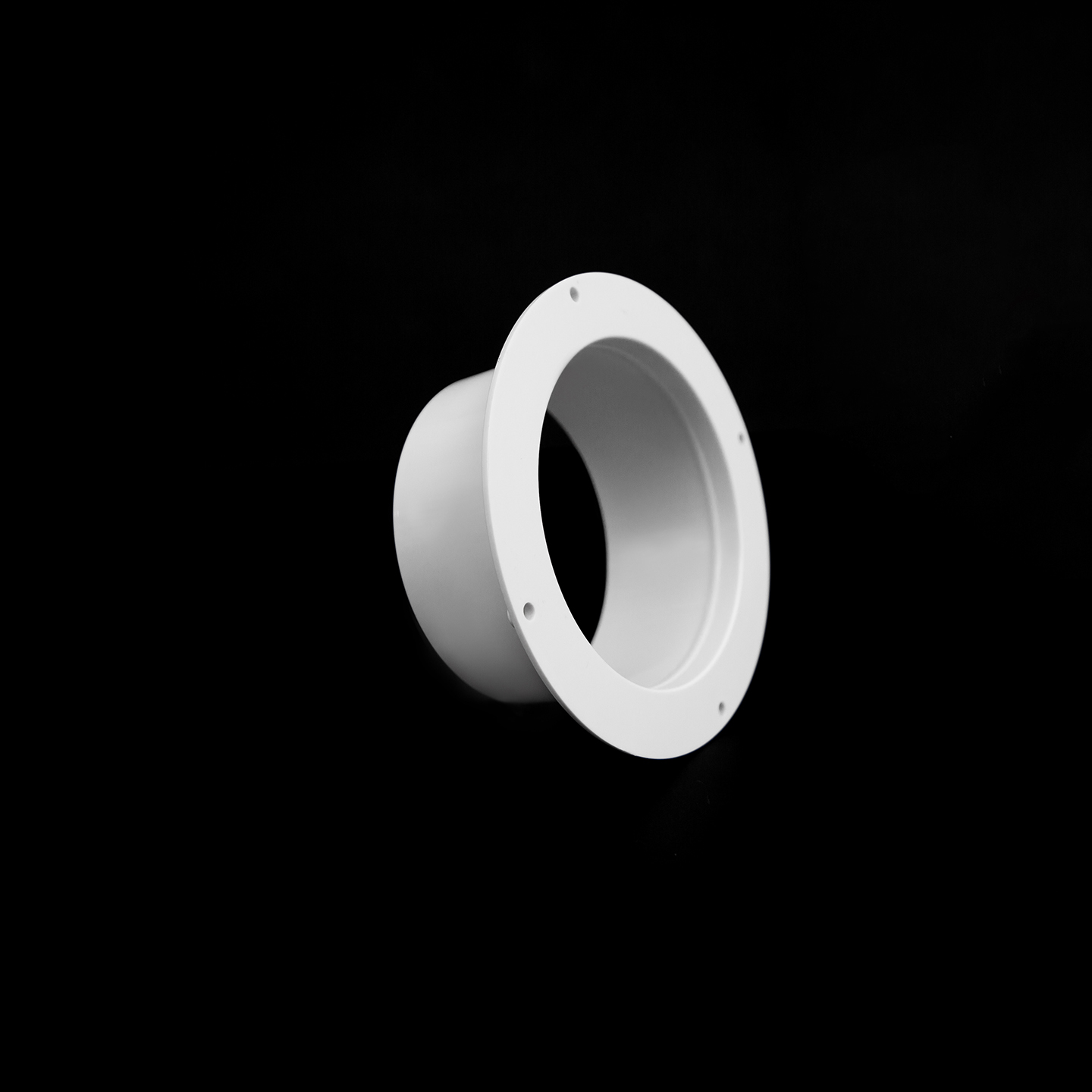 白色圆形ABS新风系统法兰接头