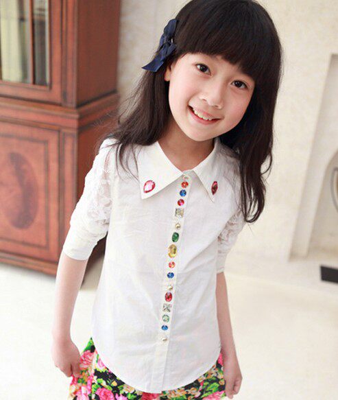 Chemise fille à manche longue - Ref 2086595 Image 3