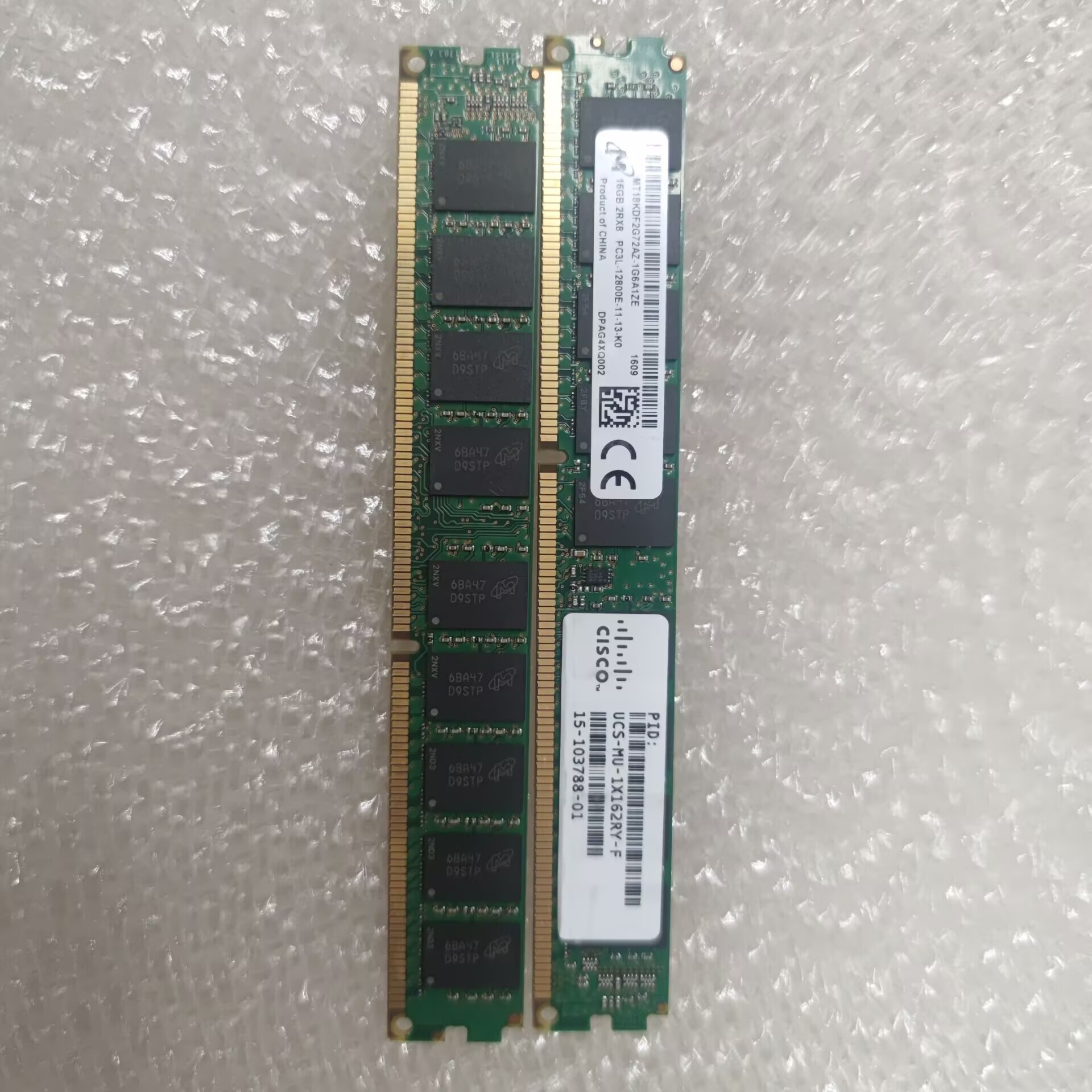 镁光16G2RX8PC3L-12800E内存条