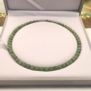 天然和田玉碧玉项链