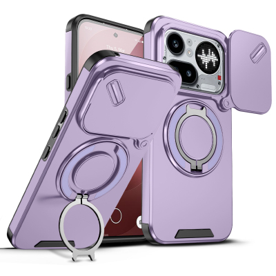 高级滑盖镜头适用nothing phone4A手机壳支架一体nothing phone4A pro摄像头推拉窗全包旋转支架全包保护套潮