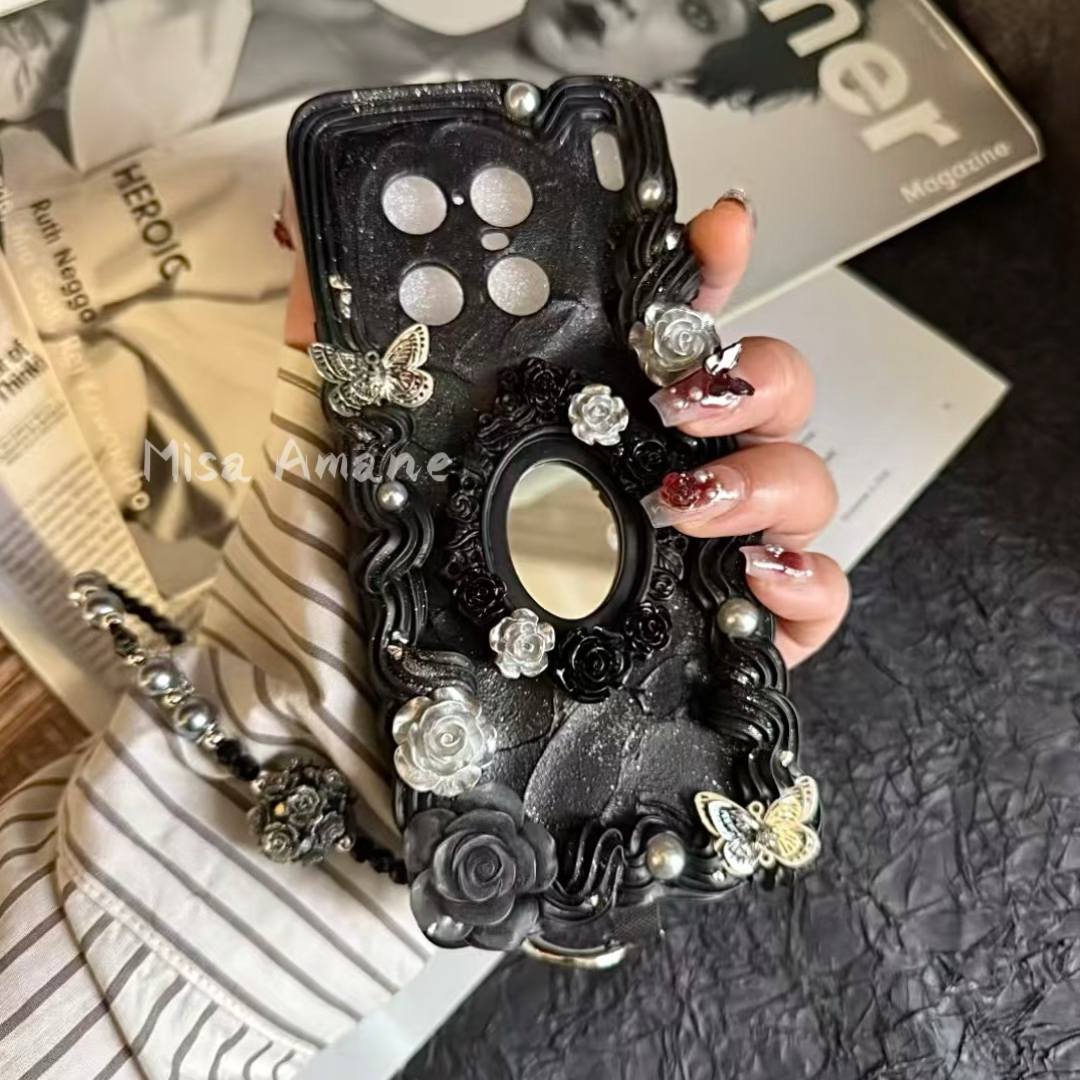 定制手工奶油胶手机壳成品巴洛克适用于苹果16华为小米小众保护套