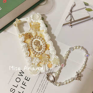 手机壳小众奶油胶定制成品奢华适用于iphone16promax华为小米oppo