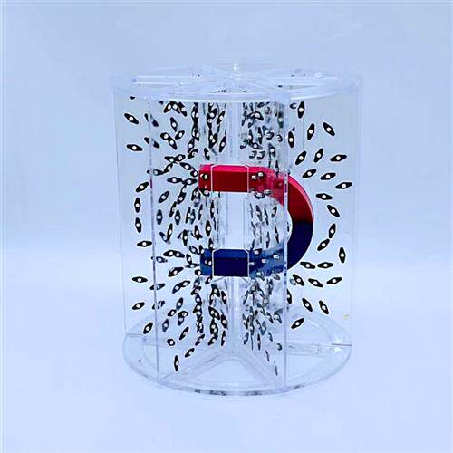 24004立体磁感线演示器中学理物磁场教学仪器 附铁形磁条蹄形磁铁