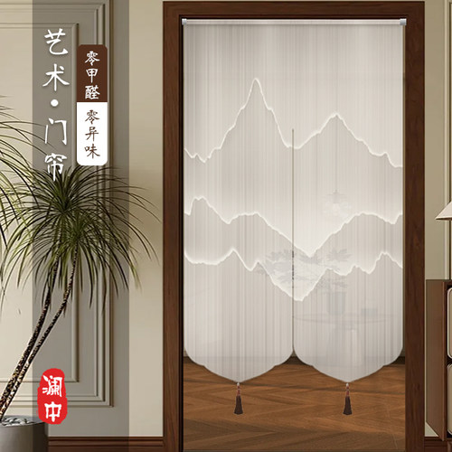 澜中2014布艺透明半截挂帘门帘