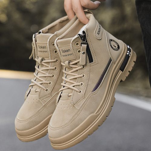 【爆款热卖】四季新款男鞋增高耐磨潮鞋软底高帮休闲鞋潮流