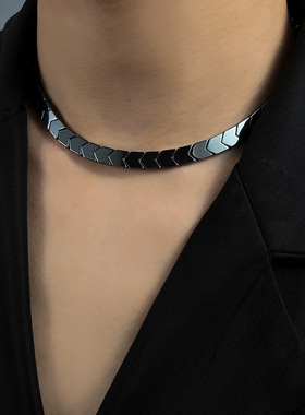 男士脖子挂件太钢细款项链男钛航