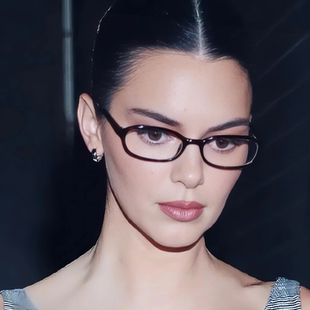 复古椭圆框书呆子素颜眼镜女小框近视可配高度数超轻肯豆同款 显瘦