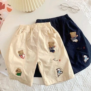 男童短裤夏季新款印花五分裤儿童男女宝宝薄款休闲可爱裤子潮裤