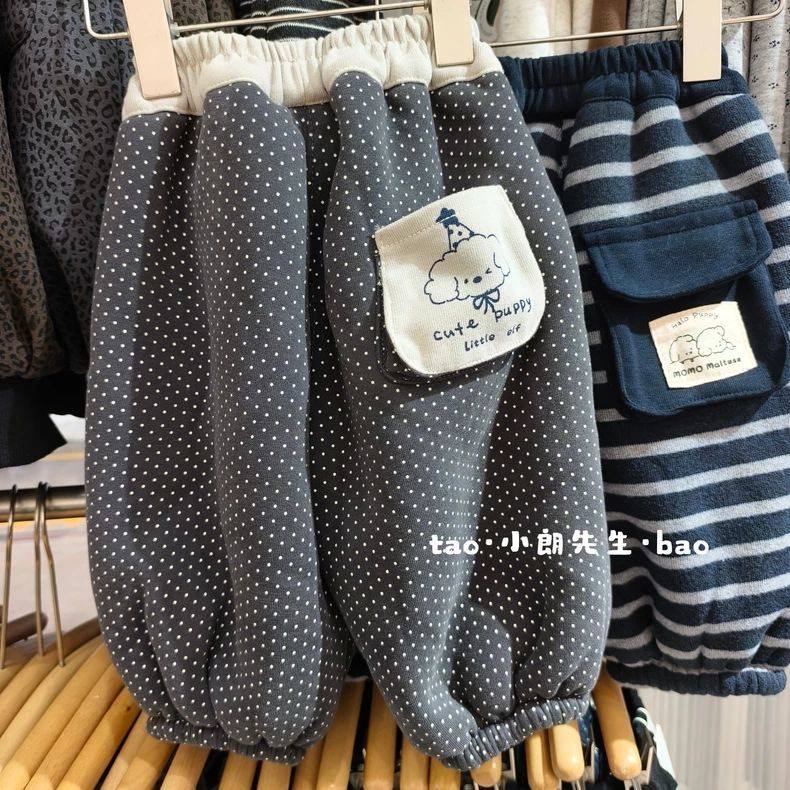 儿童加绒运动裤羊羔绒秋冬装韩系男女宝宝条纹一体绒宽松加厚卫裤,童装/婴儿装/亲子装,裤子,淘宝优惠券,粉丝福利购,淘宝优惠卷