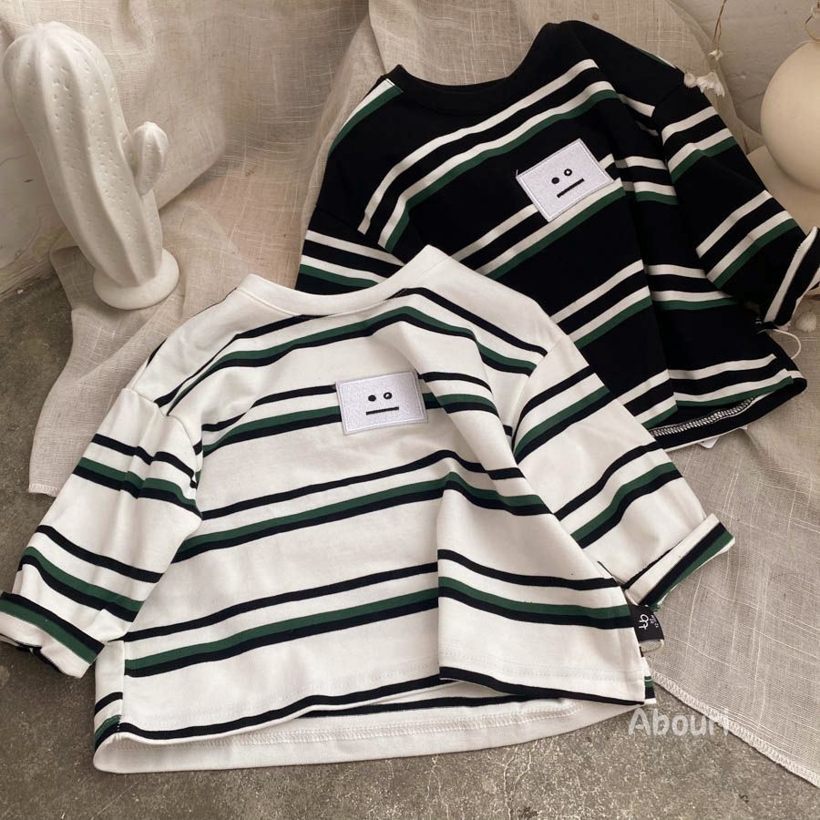 儿童T恤宽松条纹春秋款