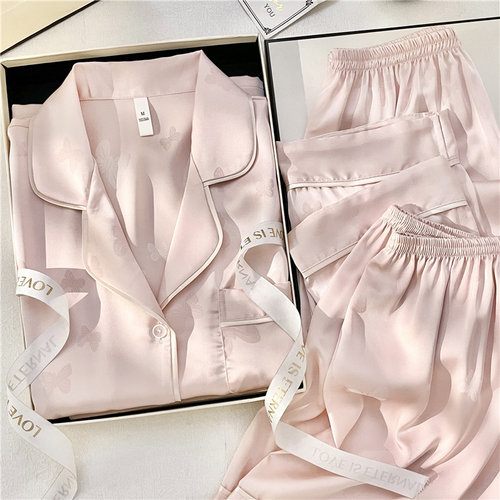 浪莎家居服冰丝高级感睡衣女