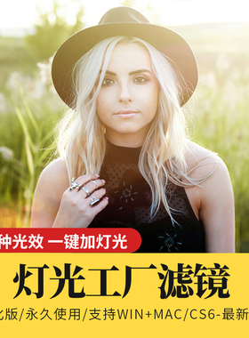 PSCC2025灯光工厂插件后期一键光效光线光晕光影光束滤镜Win_Ma