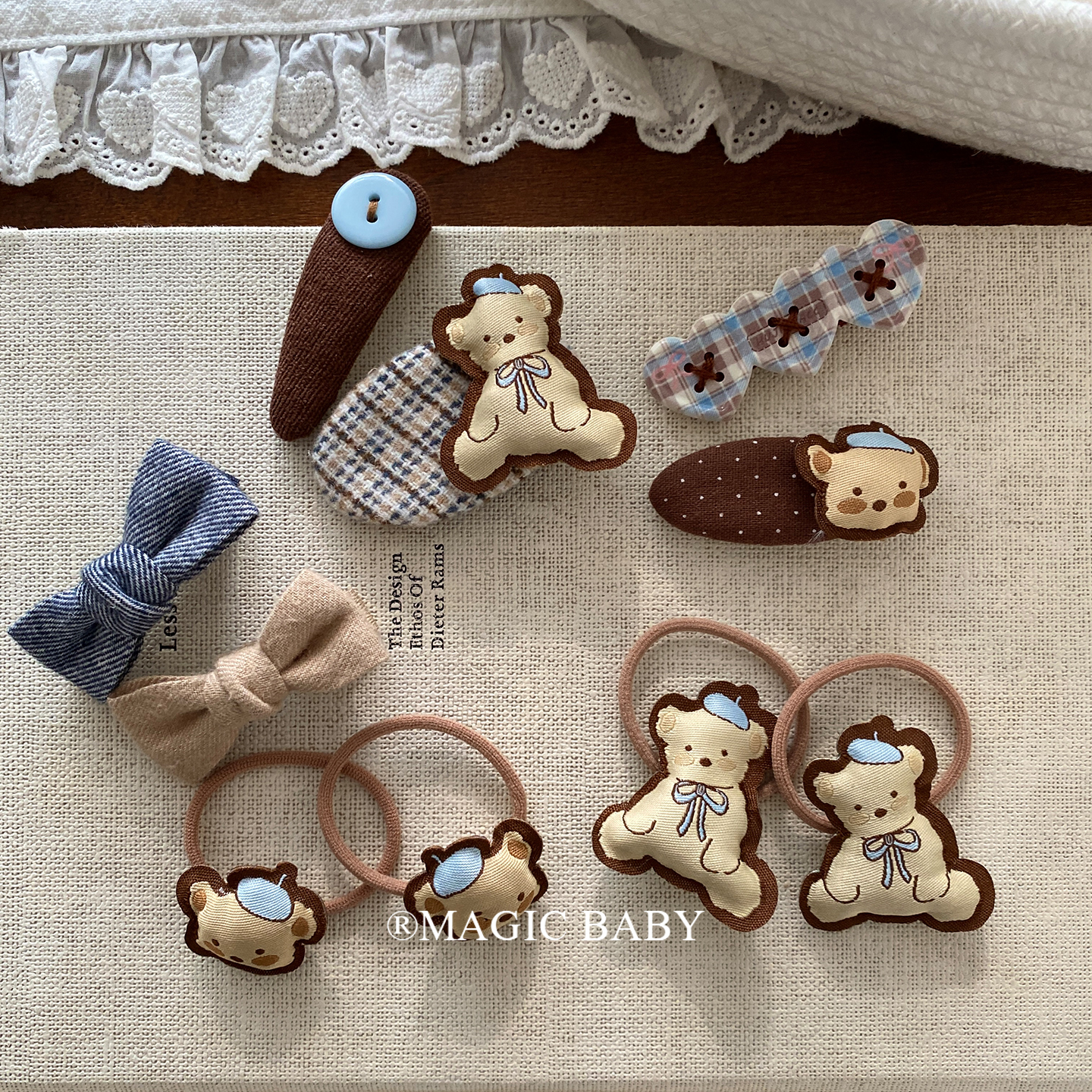 学院风可爱小熊发夹宝宝刘海夹