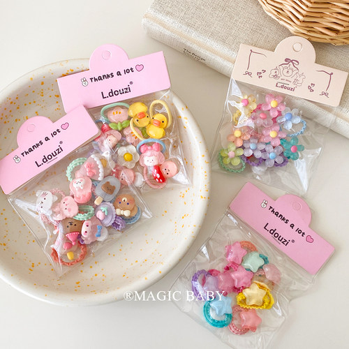 魔丽宝贝彩色卡通儿童皮筋发圈