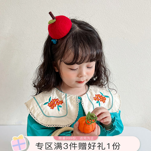 可爱超萌南瓜羊毛毡发卡