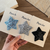 儿童甜酷风亮闪闪超大号星星发夹bb夹女童可爱碎发夹边夹宝宝头饰