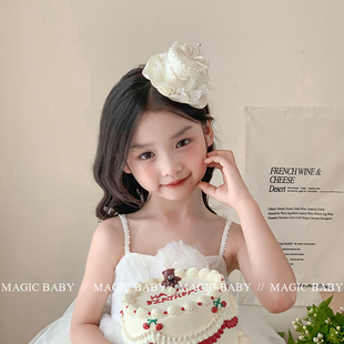 宝宝生日头饰甜美可爱皇冠蛋糕生日帽发夹精致儿童发箍公主发卡女