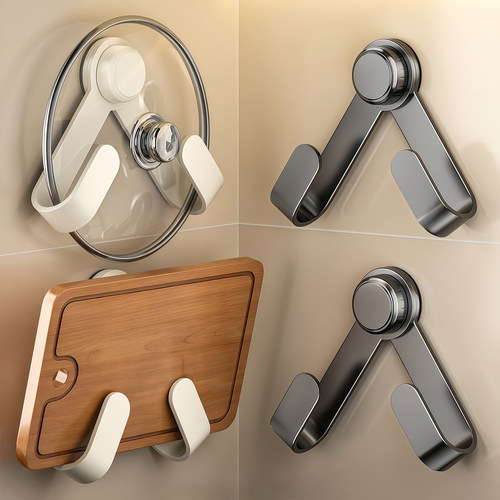 吸盘锅盖架壁挂免打孔收纳菜板架