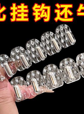 迷你无痕连排挂钩卫生间镜柜门后首饰粘贴壁挂小钩免打孔收纳承重