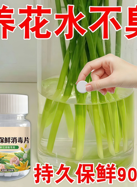 二氧化氯鲜花泡腾片84幼儿园养花绿植专用杀菌片插花卉切花保鲜剂
