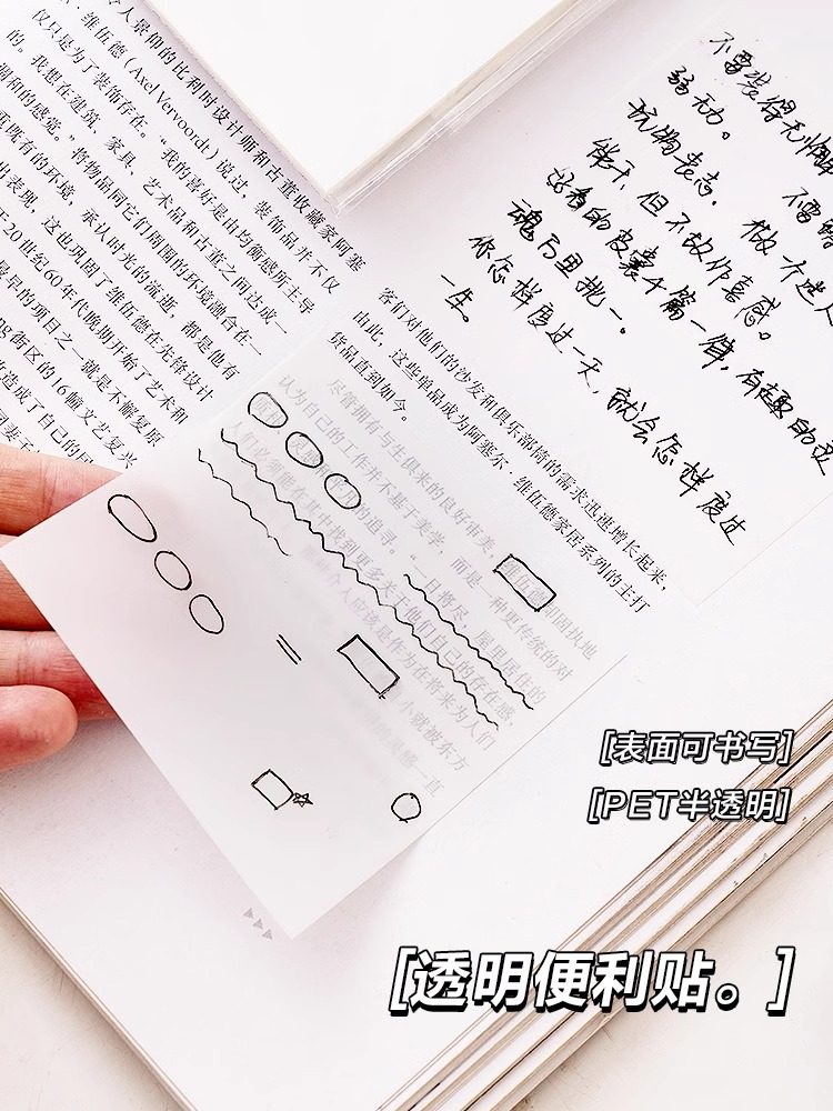외관이 뛰어난 투명 편의 스티커 스티커 메모 강력한 스티커 라벨 사무실 메모 N 번 스티커로 붙여서 쓸 수 있습니다