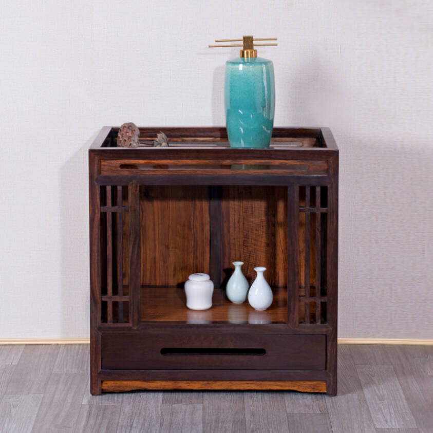 良艺茶桌实木茶水柜客厅靠墙檀香木家用餐边柜边几办公室边柜