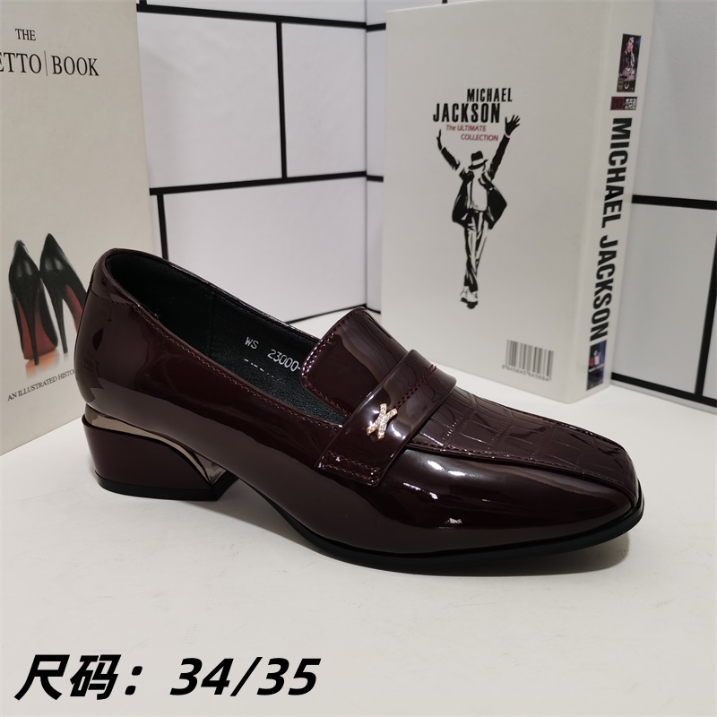 外贸真皮断码女鞋春秋款低跟单鞋