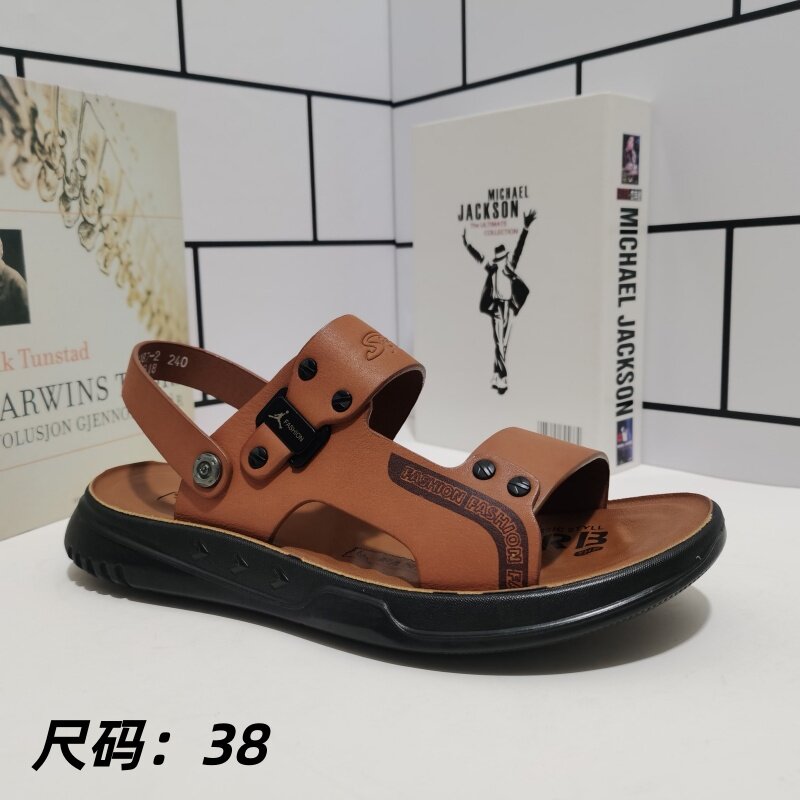 外贸真皮断码男鞋夏季沙滩鞋凉鞋