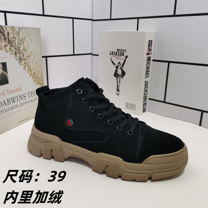 真皮加绒男士高帮马丁靴断码清仓