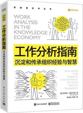 工作分析指南:沉淀和传承组织经验与智慧:documenting what people do in the workplace for human re罗纳德·雅各布斯  管理书籍