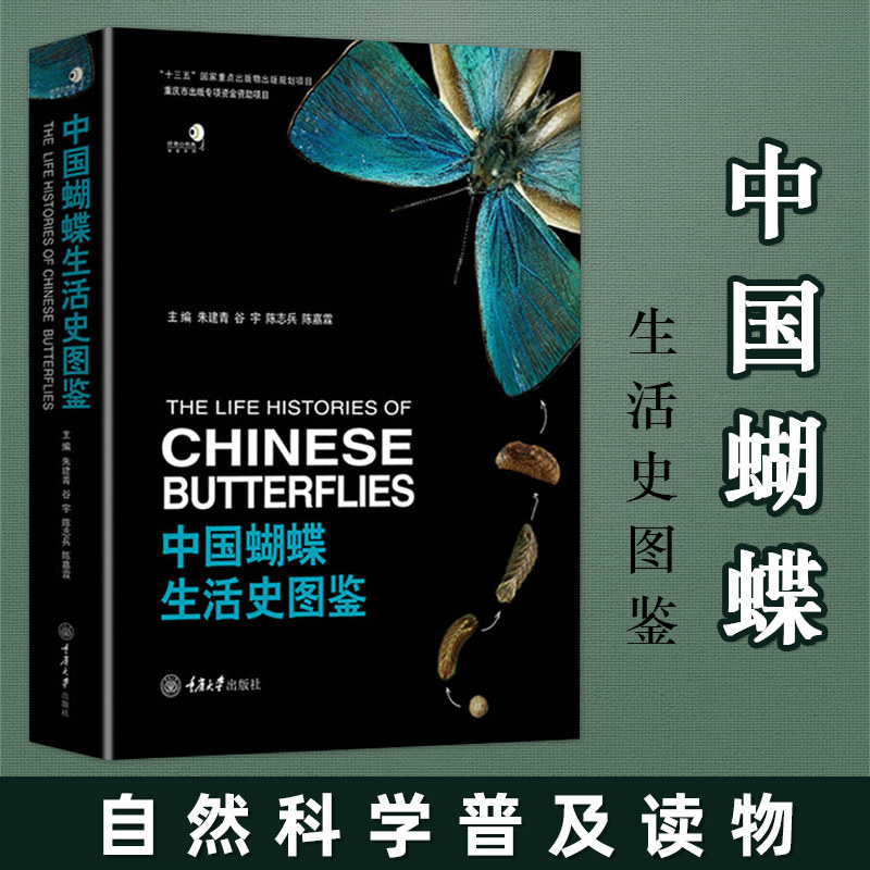 中国蝴蝶生活史图鉴 264种国内蝴蝶的生活史及幼期特征蝴蝶的分类生物
