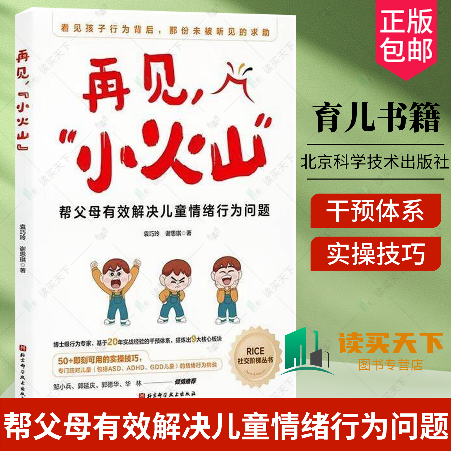 再见小火山 帮父母有效解决儿童情绪行为问题 ADHD孤独症注意力缺陷障碍多动症发育迟缓儿童行为管理实操技巧特殊教师家庭教育书