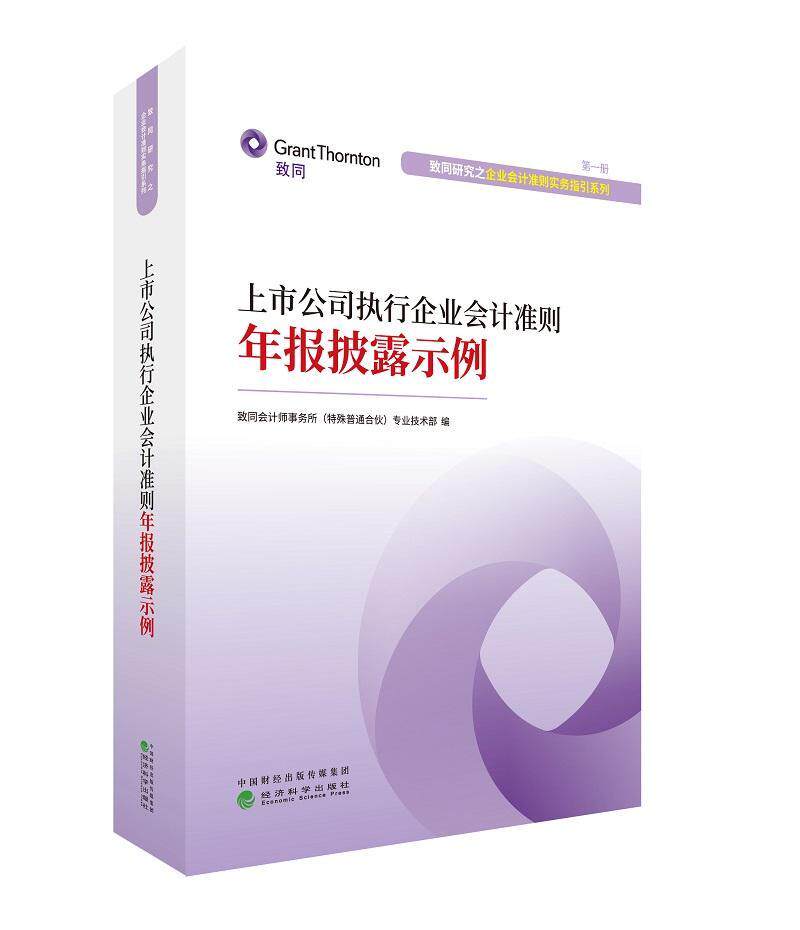 上市公司执行企业会计准则年报披露示例致同会计师事务所专业技术部 上市公司会计分析研究中国经济书籍