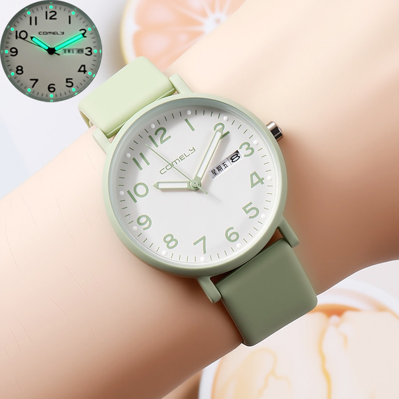 手表女款学生高颜值初高中2025新款考试专用儿童女孩夜光防水静音
