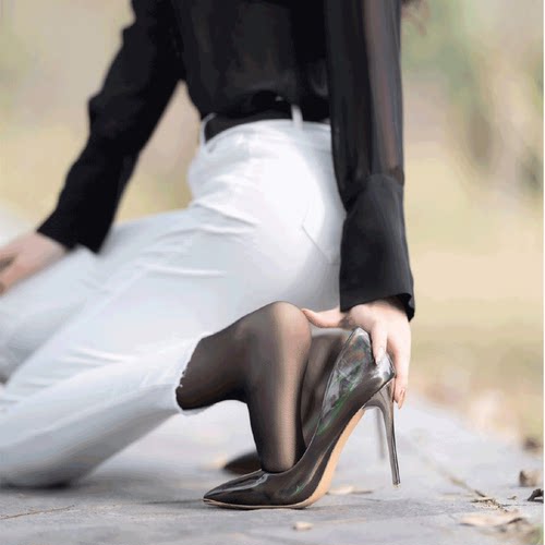 情趣高跟鞋性感漆皮10cm保密发货