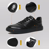 Mabton casual leather shoes for men, Spring and Autumn new style Black versatile men's top layer cowhide soft sole genuine leather board shoes for men thumbnail 5