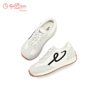 金利来女鞋2025秋季新款复古百搭时尚德训鞋简约舒适休闲阿甘鞋JJ