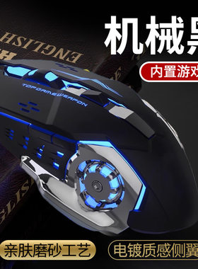 适用华硕天选笔记本电脑鼠标有线USB光电静音台式游戏办公DPI可调