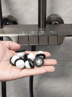 钢琴恒温混合阀防串水止回阀淋浴花洒龙头偏脚单向阀回流6分胶垫