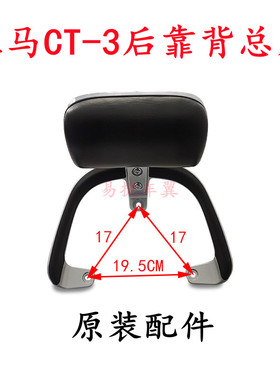 立马LIMA电动车CT-3后靠背电瓶车后尾翼后扶手后腰靠白黑星空灰色