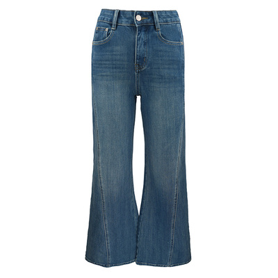 JUNGLEME复古水洗高腰牛仔裤