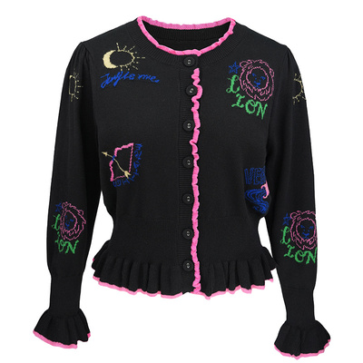 JUNGLEME复古星座针织开衫