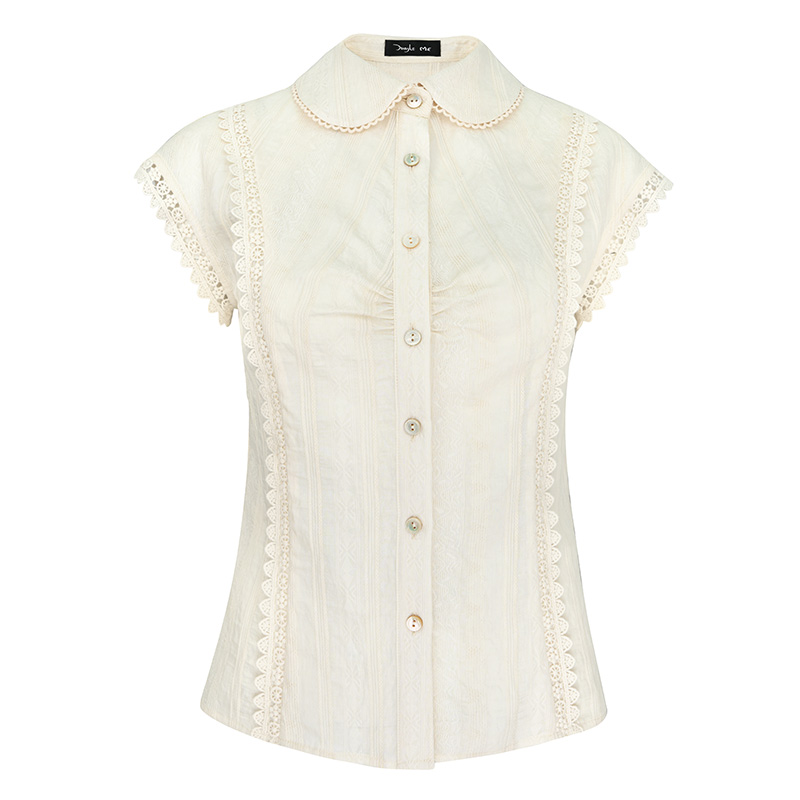 JUNGLEME娃娃领小飞袖衬衫