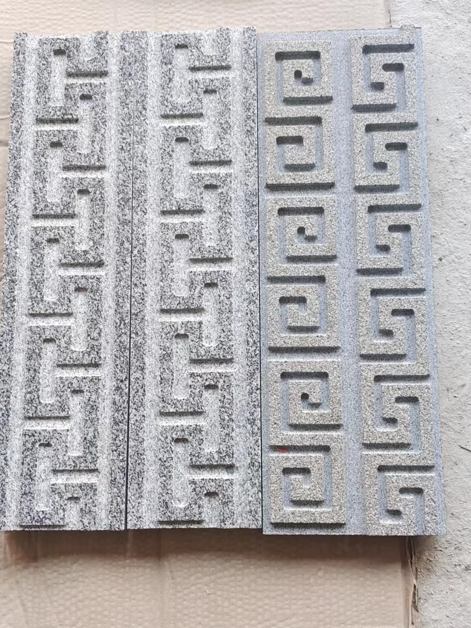 大理石材花边回形纹万字纹地雕回文线条边框别墅浮雕庭院装饰腰线