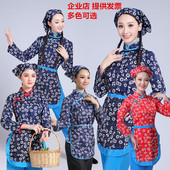 春秋阿庆嫂演出服装 服务员采茶服装 村姑军嫂表演服村姑服抖音网红