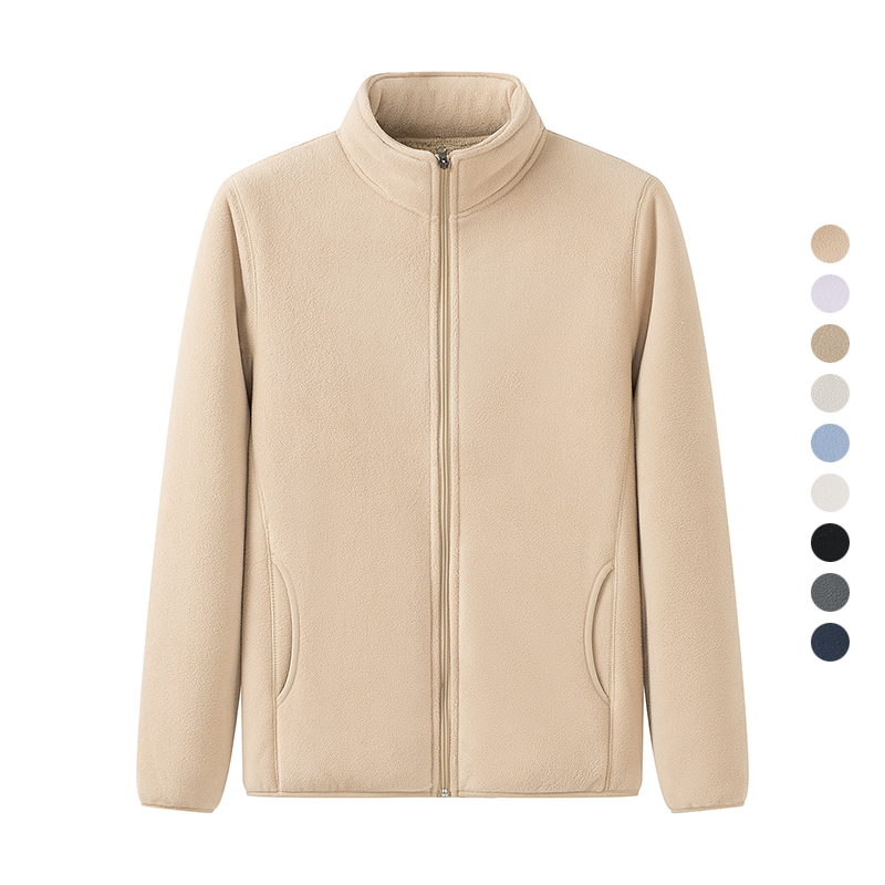 双层复合加厚摇粒绒保暖外套